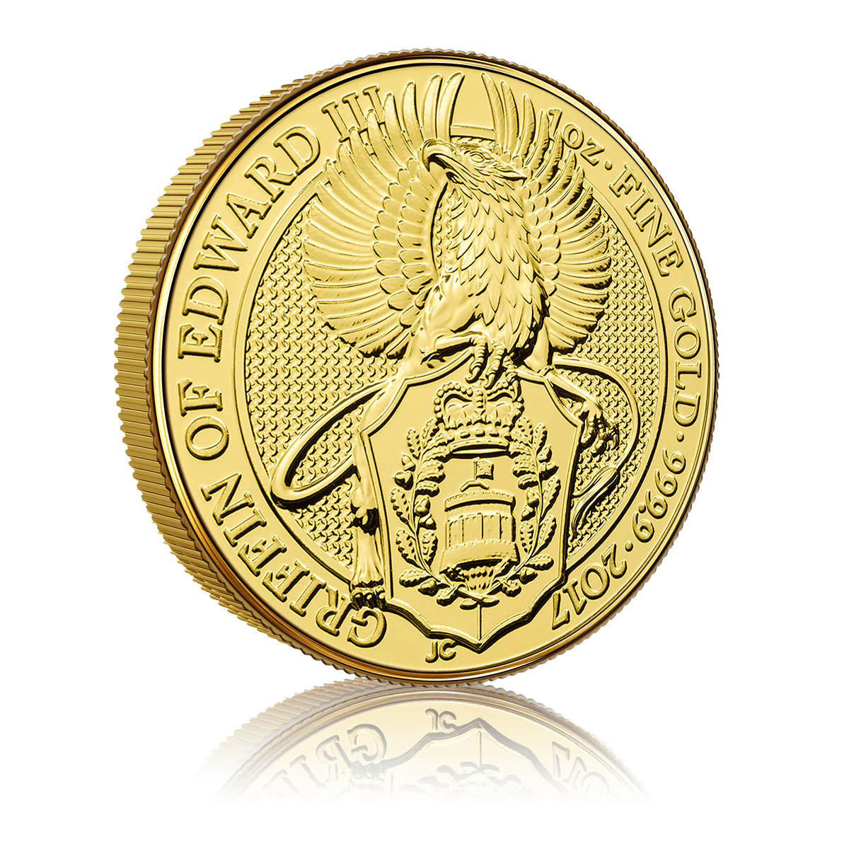 1 Oz Gold Queen's Beast Red Dragon Of Wales (2017) 4